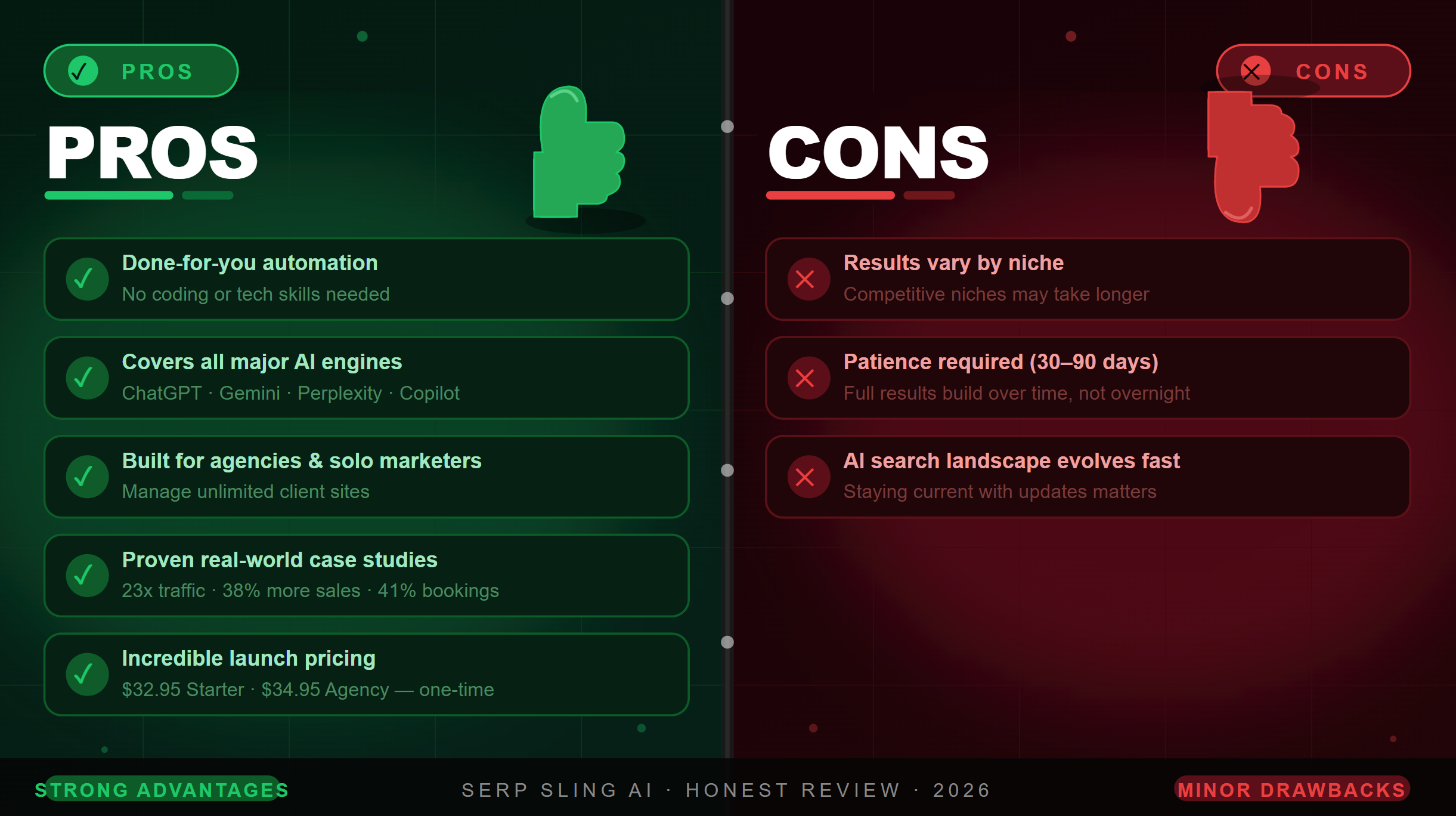 Pros and Cons of Serp Sling AI