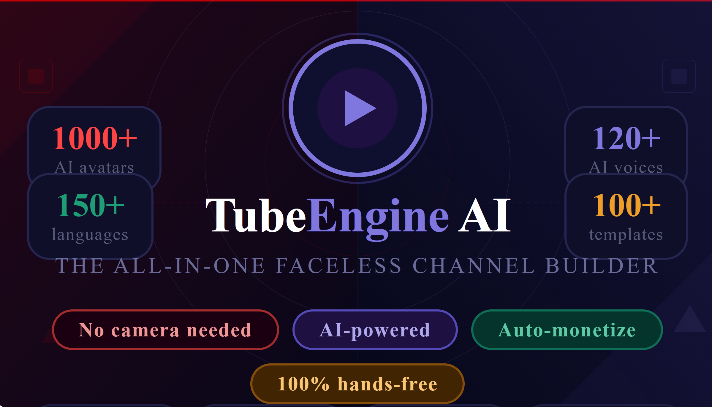 TubeEngine AI Faceless YouTube Channel builder